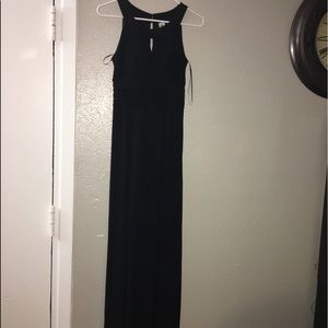 black maxi dress